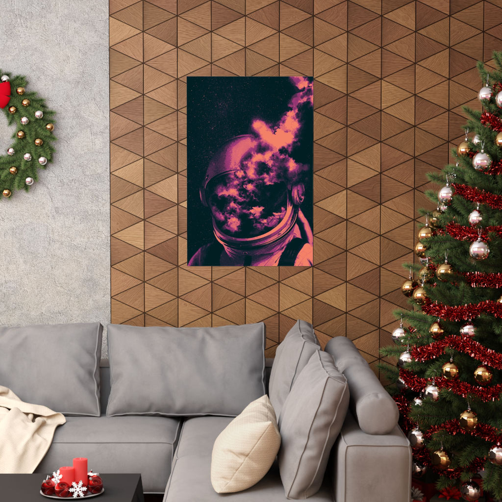 Vapor Astronaut In The Clouds Matte Poster Print
