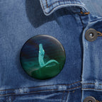 Snake Bite Pin - Dark Gothic Serpent Art Button