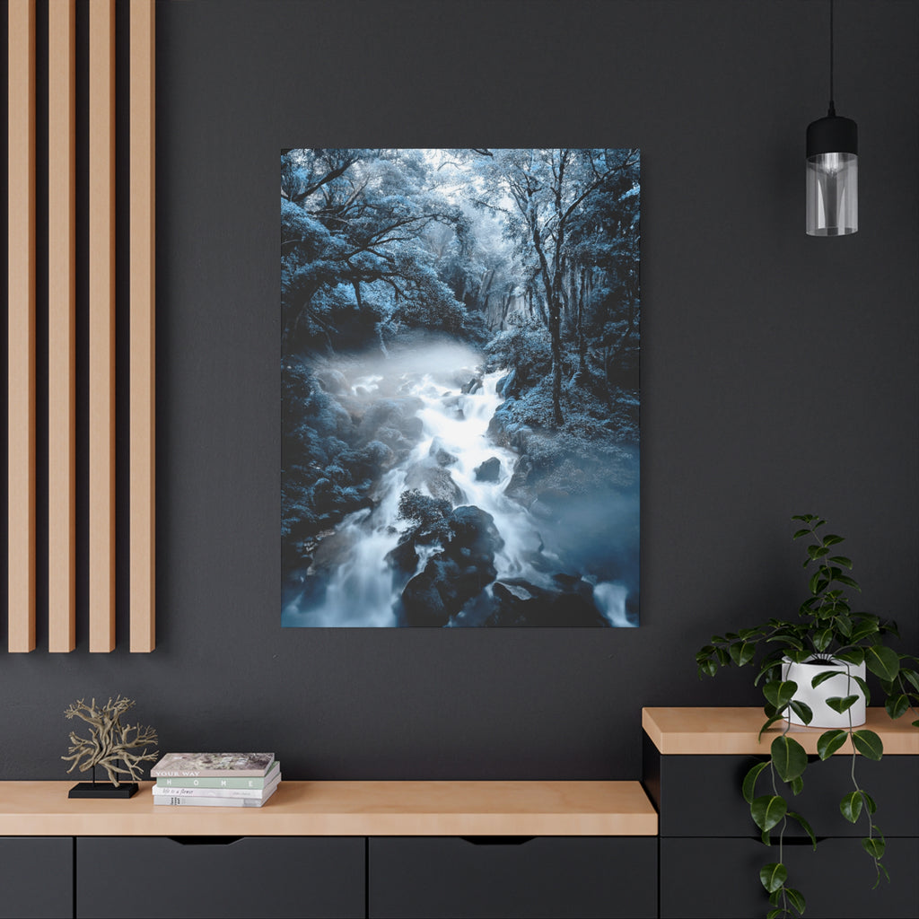 Frozen Forest Canvas Wall Art - Winter Wonderland Nature Decor