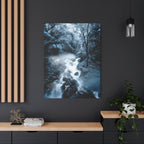 Frozen Forest Canvas Wall Art - Winter Wonderland Nature Decor