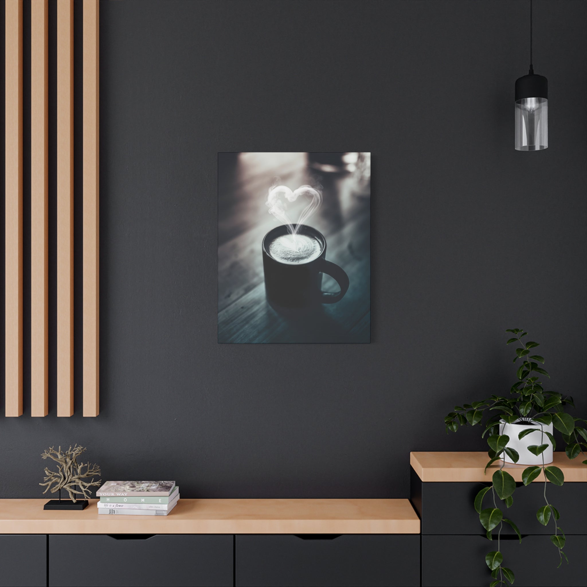 Coffee Love Canvas Wall Art - Aesthetic Kitchen Cafe Decor