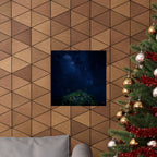 The Great Fairy Tree - Stunning Matte Vertical Poster for Home Decor - Night Sky Art Featuring Fireflies & Stars