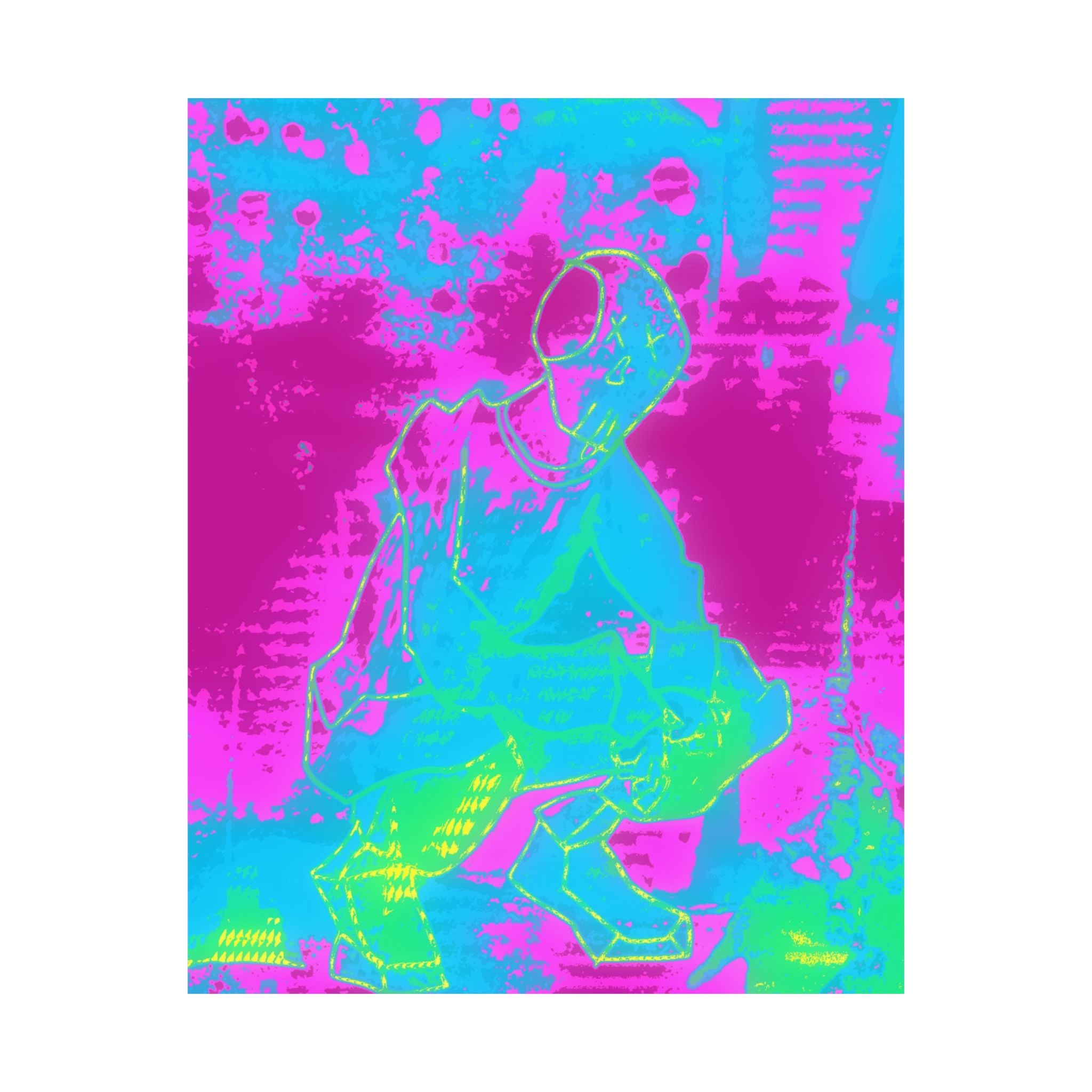 Melted Zone Poster - Surreal Melting Abstract Art Print