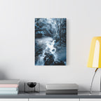 Frozen Forest Canvas Wall Art - Winter Wonderland Nature Decor