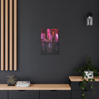 Japanese City Punk FX.3 Canvas Wall Art - Cyberpunk Tokyo Street Decor