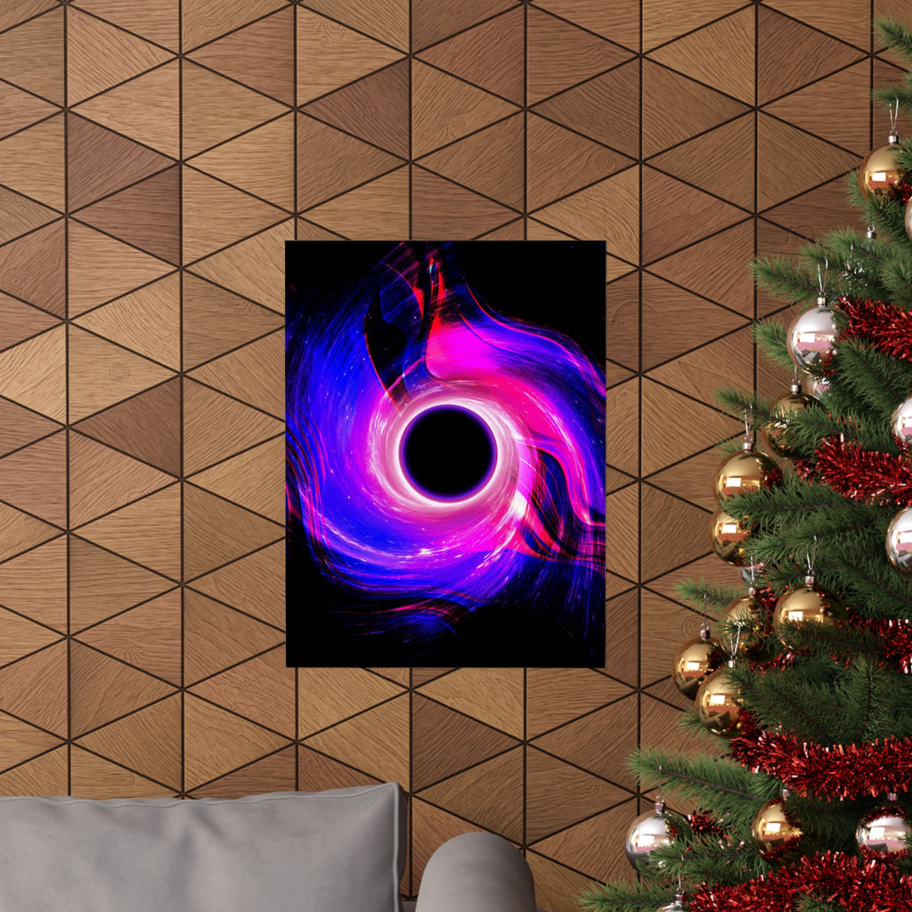 Purple Pink Wormhole Poster - Special Edition Cosmic Vortex Art