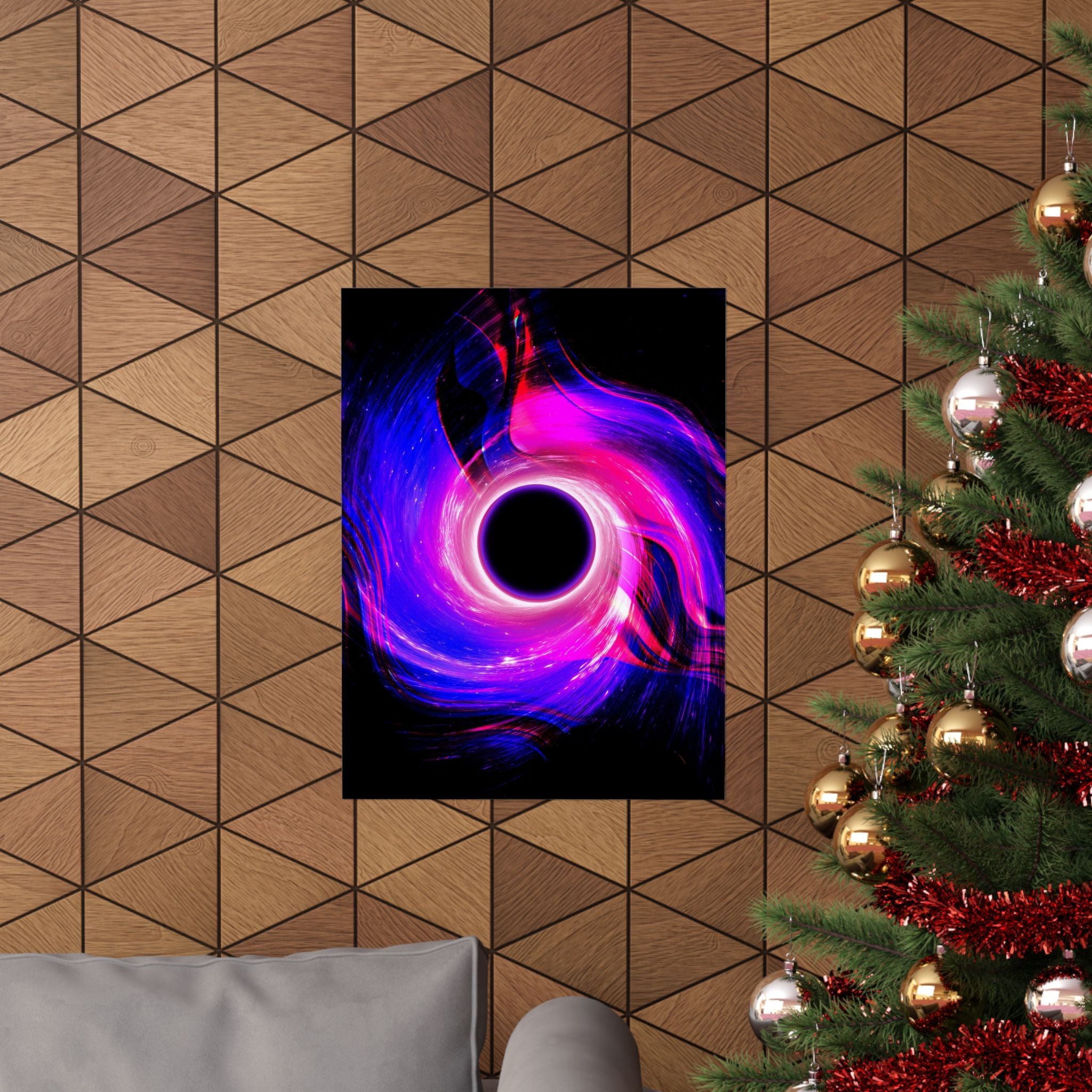 Purple Pink Wormhole Poster - Special Edition Cosmic Vortex Art