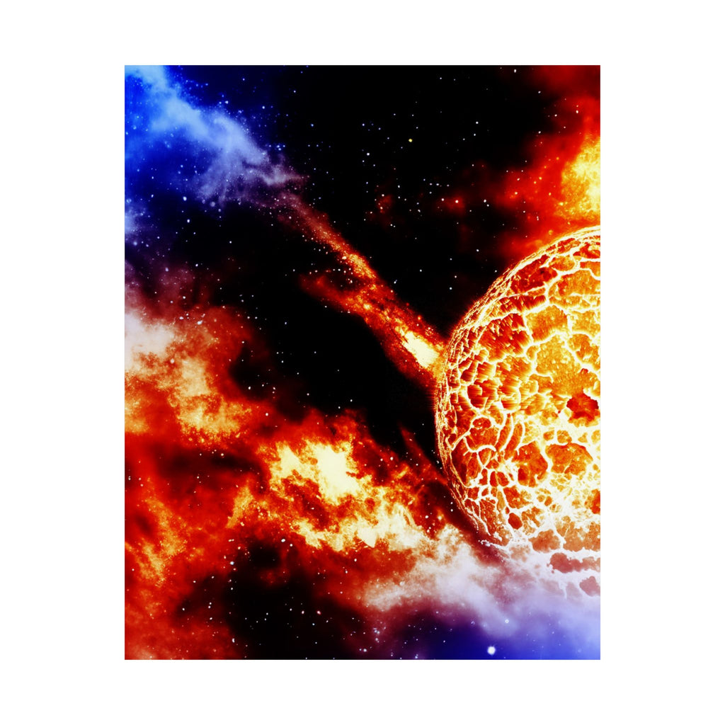 Solar Blast Poster - Cosmic Nebula Space Art Print
