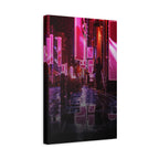 Japanese City Punk FX.3 Canvas Wall Art - Cyberpunk Tokyo Street Decor