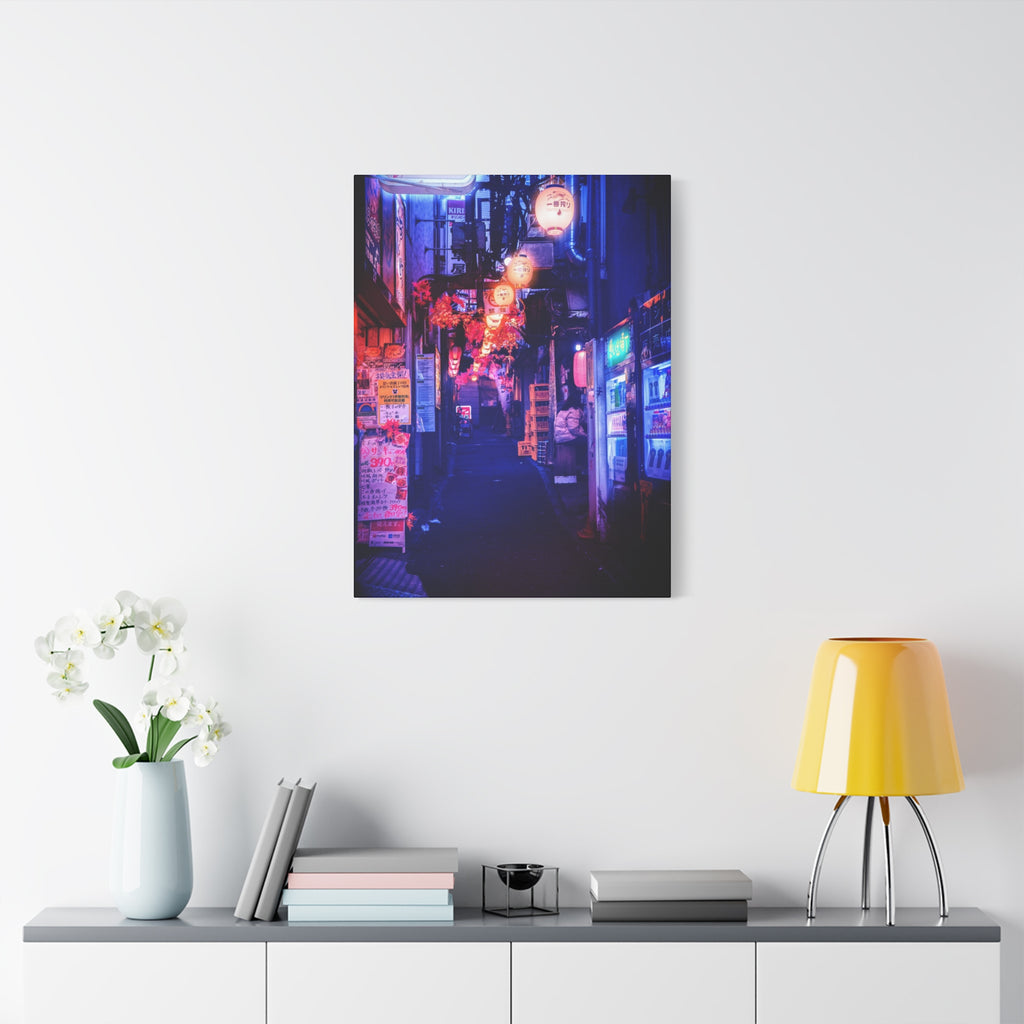 Japanese City Punk FX Canvas Wall Art - Cyberpunk Street Decor