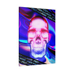 Free Your Mind Canvas Wall Art - Psychedelic Skull Portrait Decor