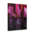 Japanese City Punk FX.3 Canvas Wall Art - Cyberpunk Tokyo Street Decor