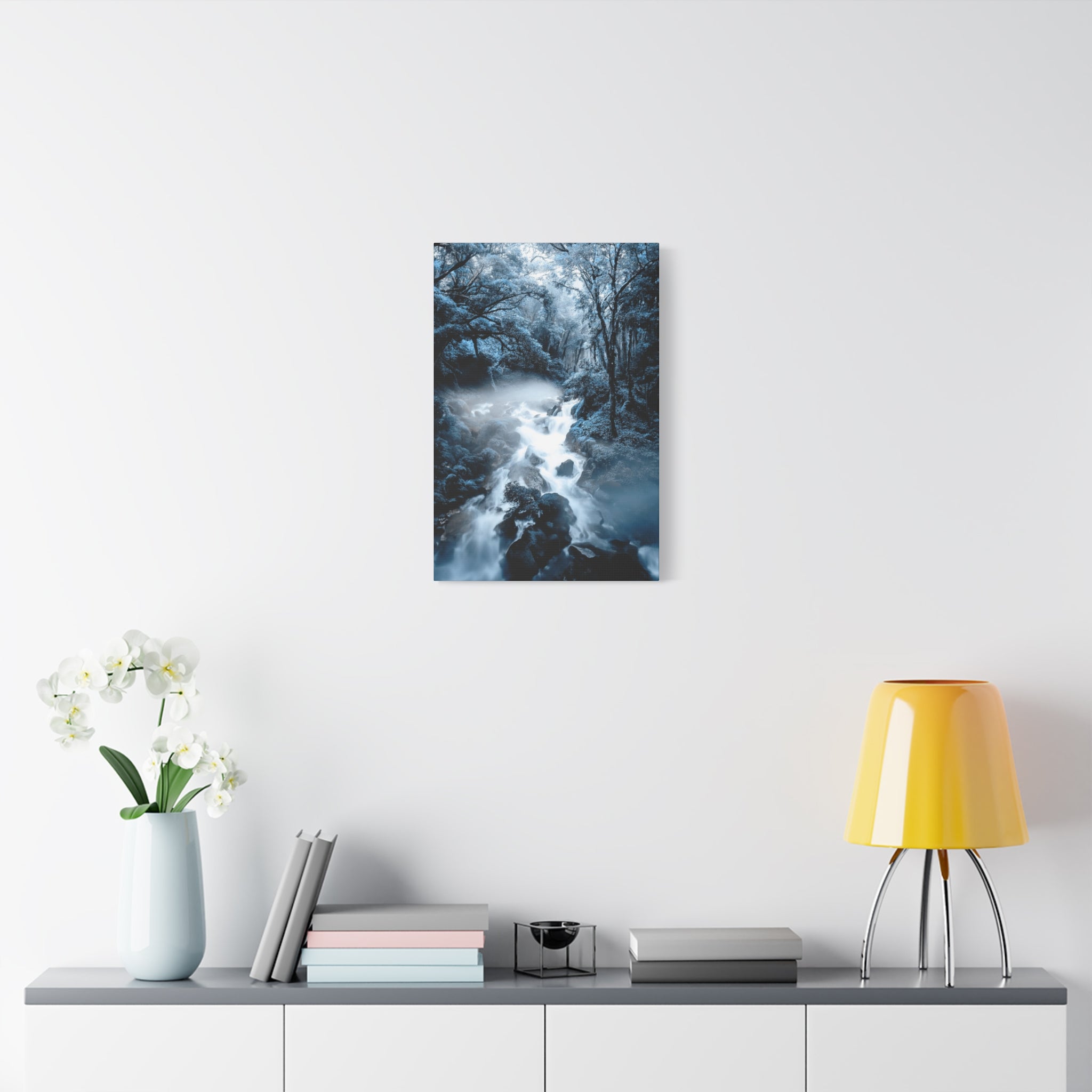 Frozen Forest Canvas Wall Art - Winter Wonderland Nature Decor