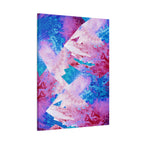 Trippy Pink and Blue Fractal Canvas Art | Surreal Abstract Sacred Geometry Wall Decor