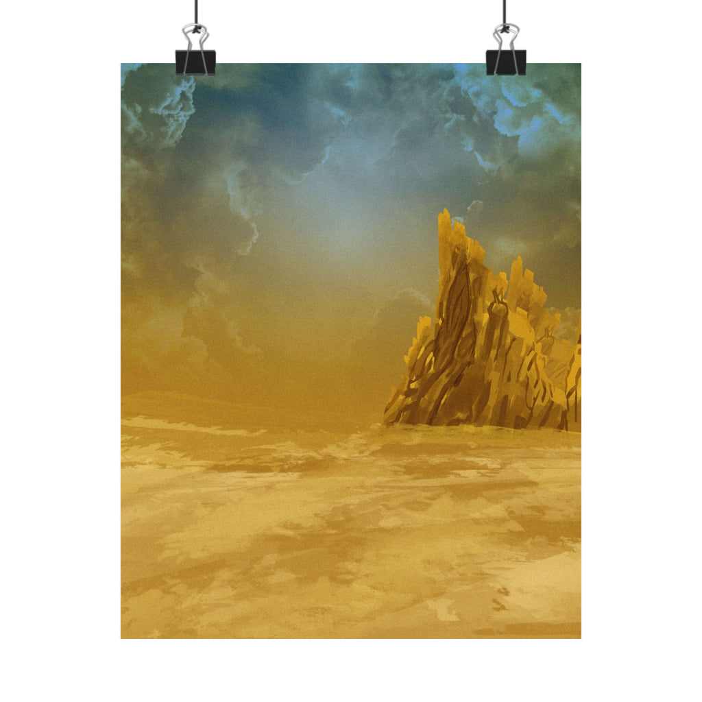 Desert Graveyard Poster - Dark Landscape Art Print