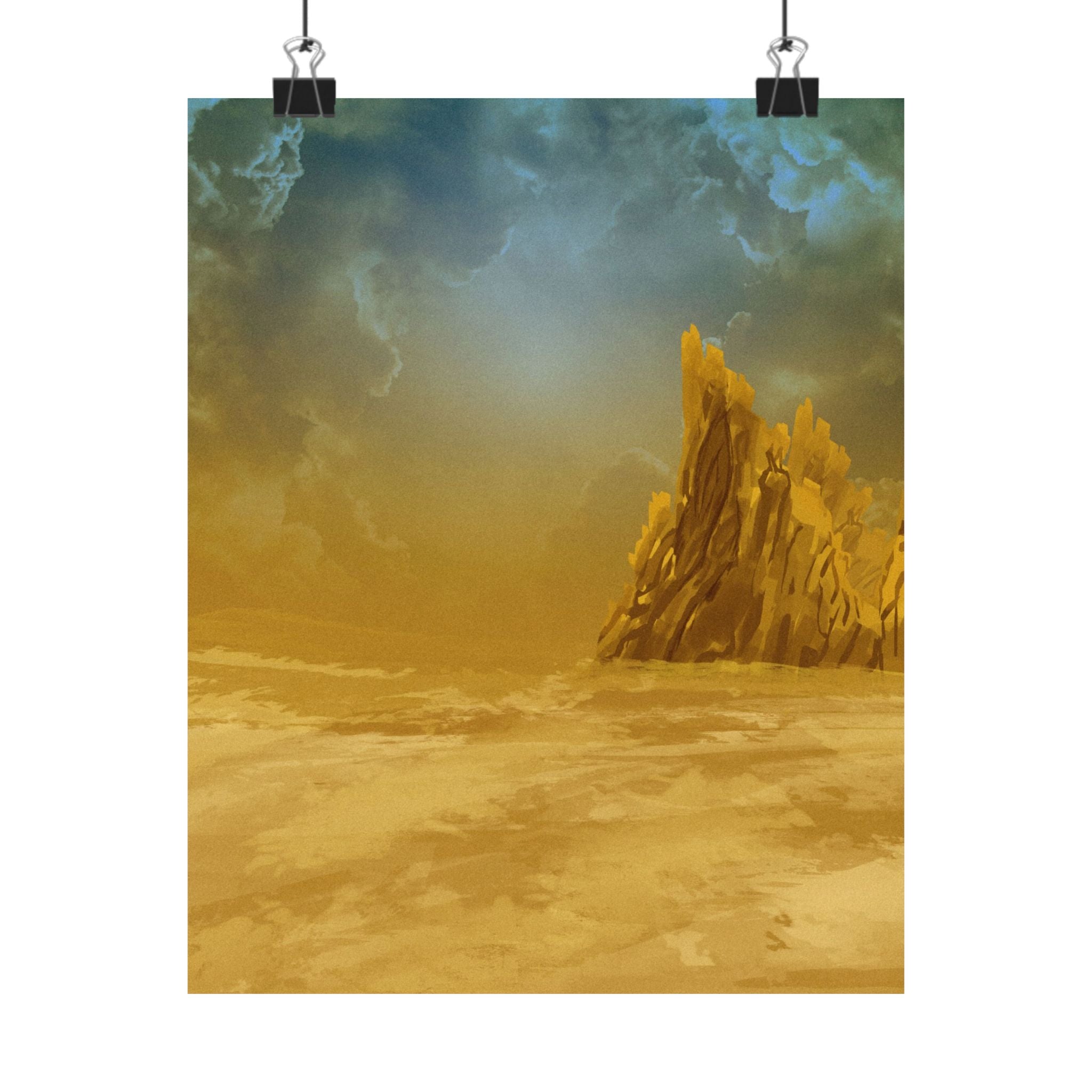 Desert Graveyard Poster - Dark Landscape Art Print