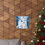 Frost Owl Poster Print - Winter Woodland Bird Art