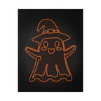 Cute Ghost Halloween Poster Print - Friendly Spooky Art