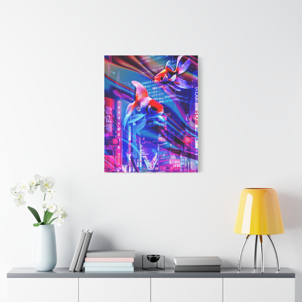 Japanese City Punk Special Edition Canvas Wall Art - Neon Japan Street