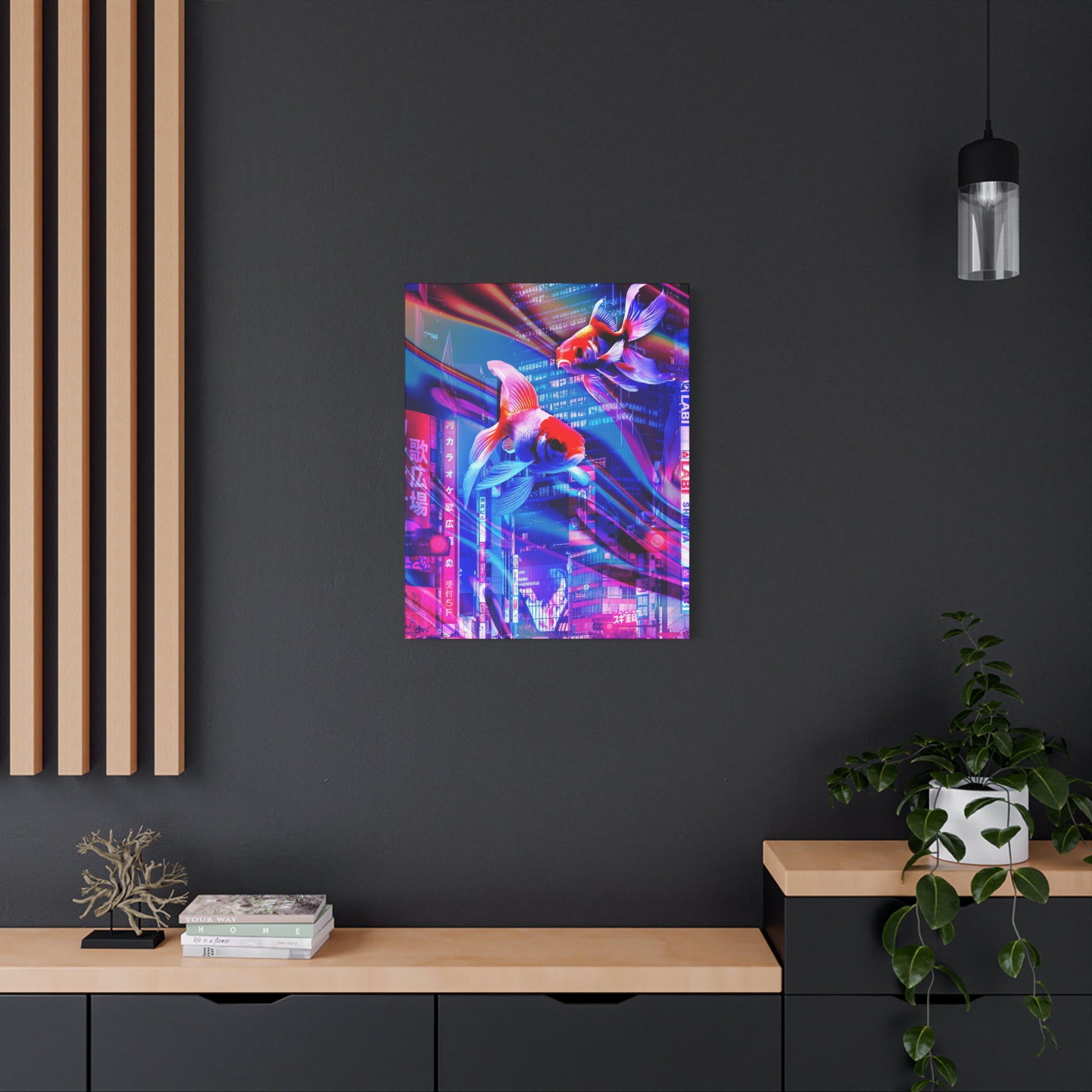 Japanese City Punk Special Edition Canvas Wall Art - Neon Japan Street