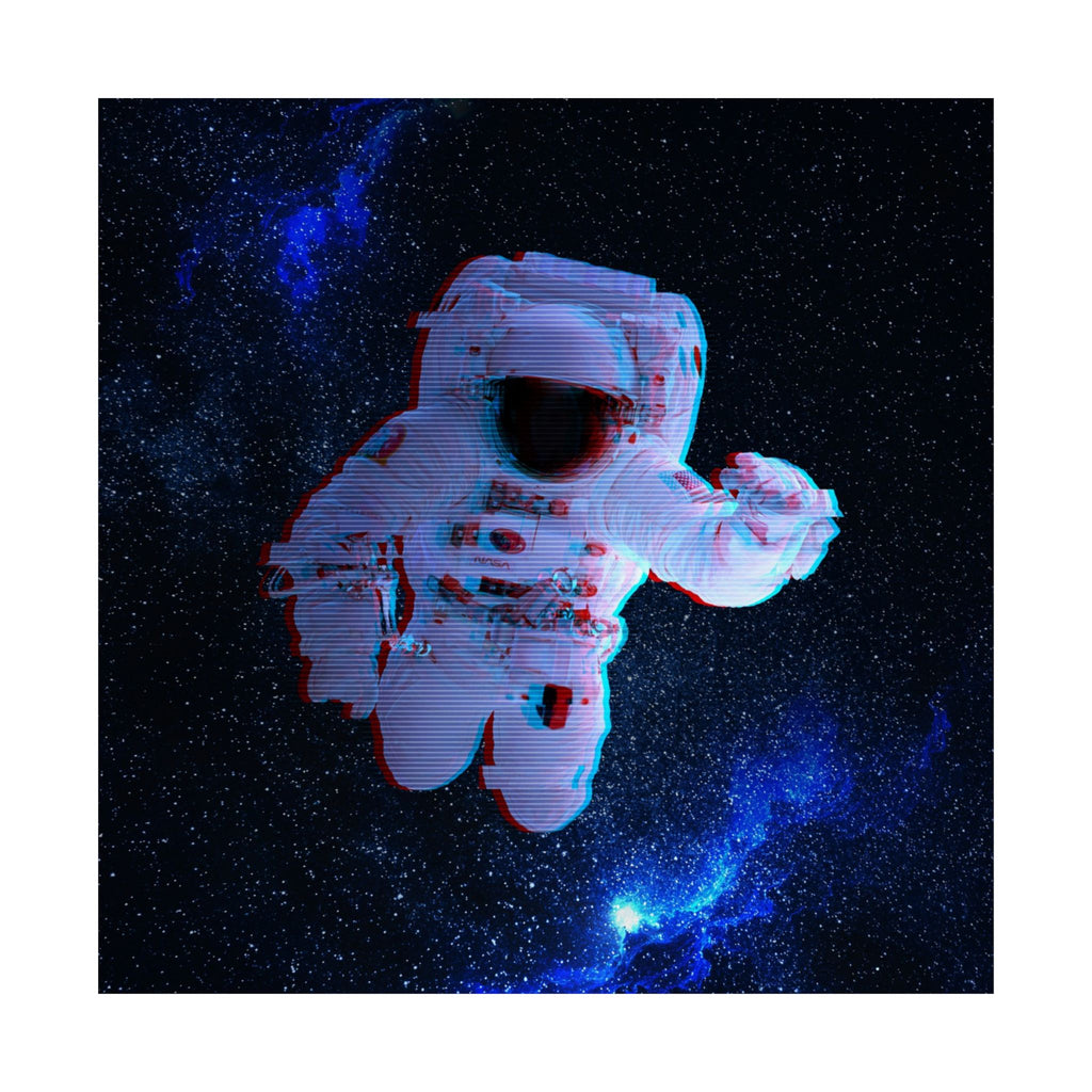 Scanline Spaceman Poster - Retro CRT Astronaut Art Print