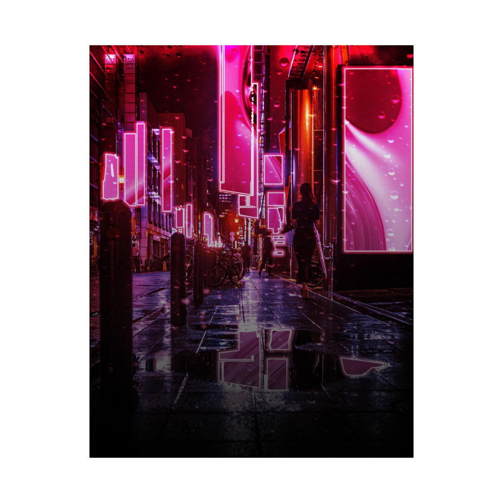 Japanese City Punk FX.3 Poster - Neon Tokyo Night Art Print