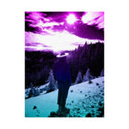 Winter Aurora Lights Matte Poster Print