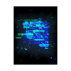 Vibrant Data Cube Matte Vertical Poster - Stunning Digital Art for Home Decor