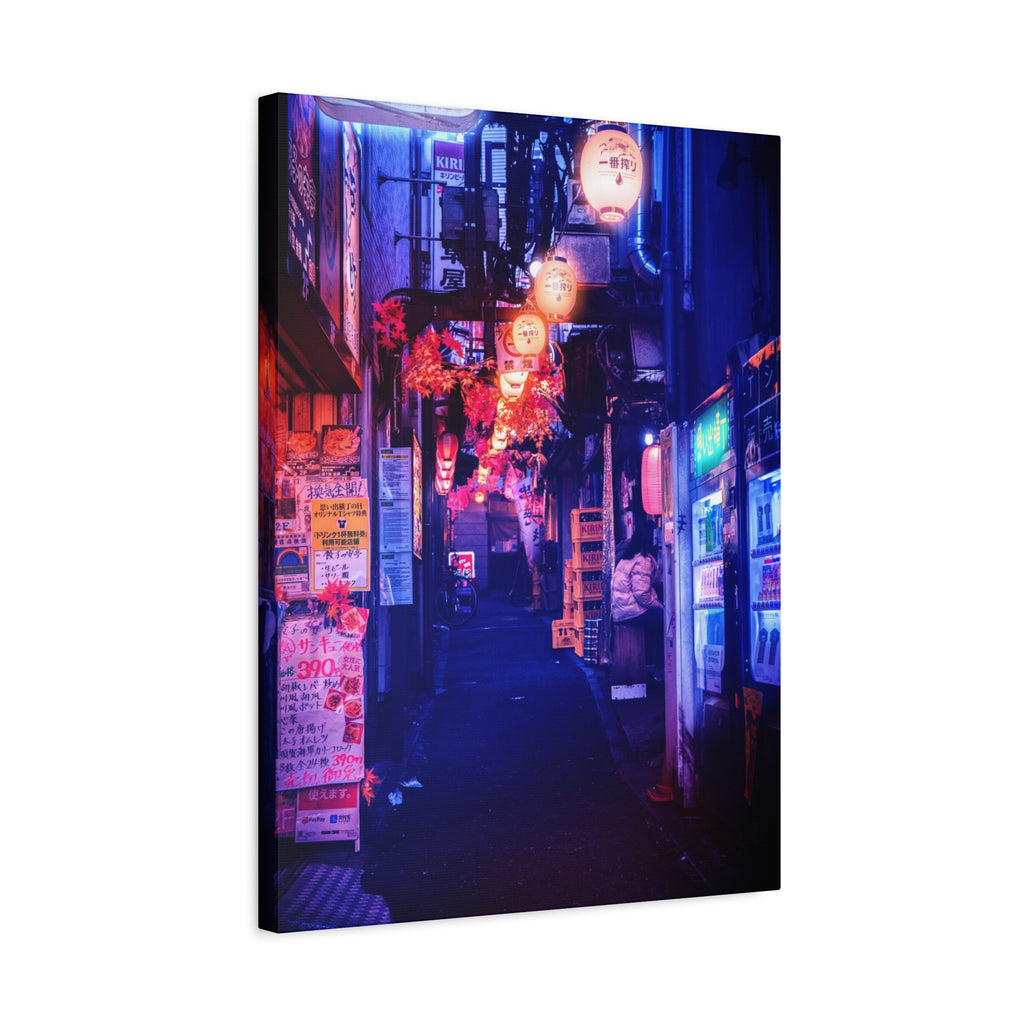 Japanese City Punk FX Canvas Wall Art - Cyberpunk Street Decor