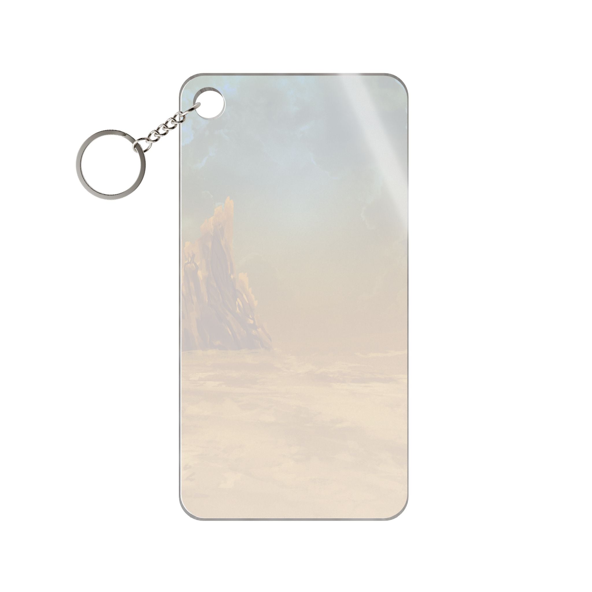 Desert Graveyard Keychain - Dark Landscape Acrylic Charm