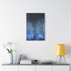 City Lights Nightscape Canvas Wall Art - Luminous Skyline Decor