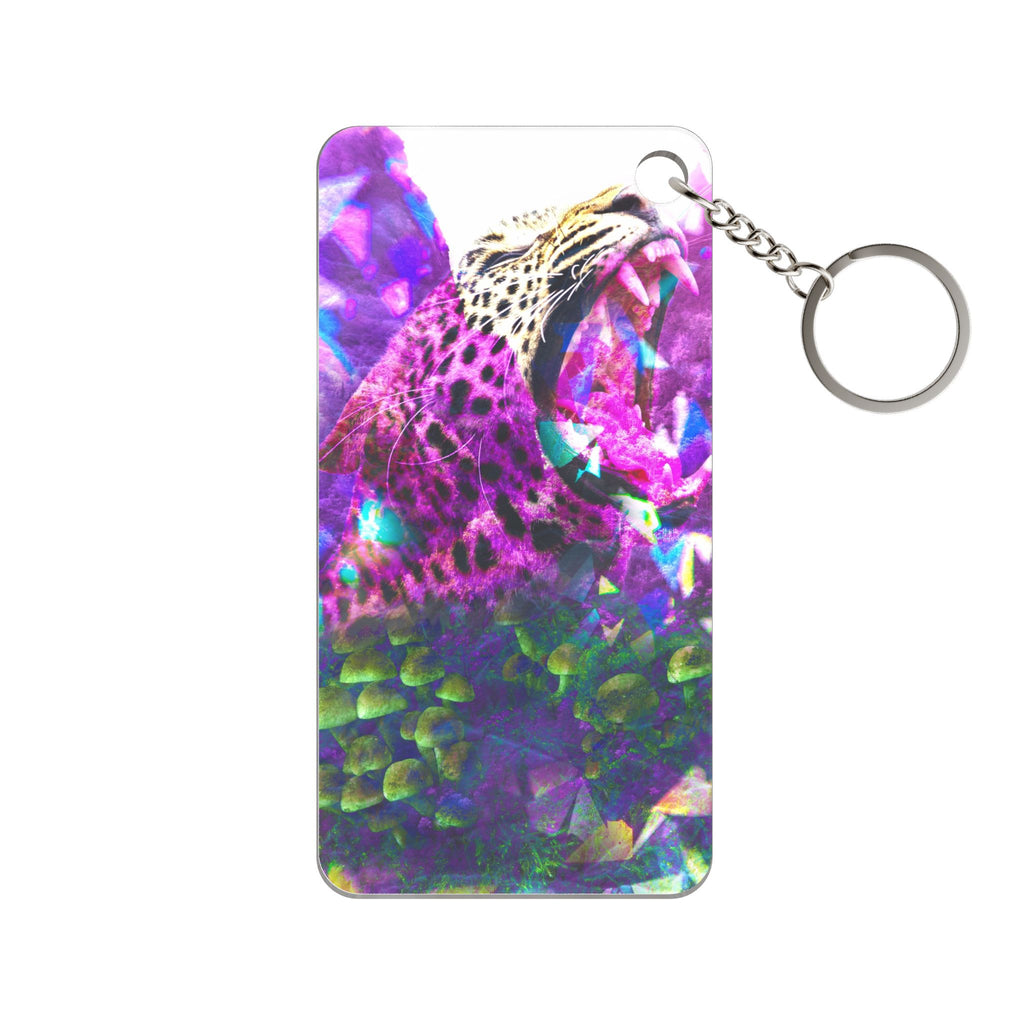 Trippy Cheetah Acrylic Charm Keychain