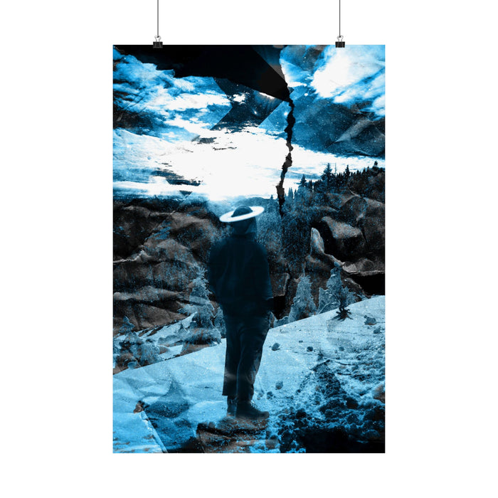 Winter Aurora Light - Torn Appart Matte Poster Print