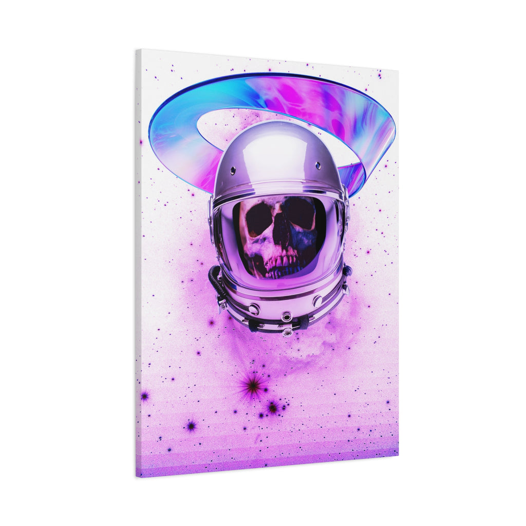 Astronaut Skeleton Skull Canvas Wall Art - Dark Space Skull Decor