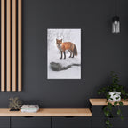 Spirit of the Fox Canvas Wall Art - Psychedelic Geometric Wildlife Decor