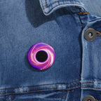 Purple Pink Wormhole Cosmic Space Art Pin