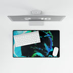 Grunge Space Man Mouse Pad - Splatter Astronaut Desk Mat