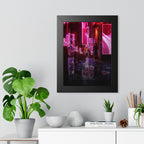 Japanese City Punk FX Framed Poster - Neon Alley Cyberpunk Art