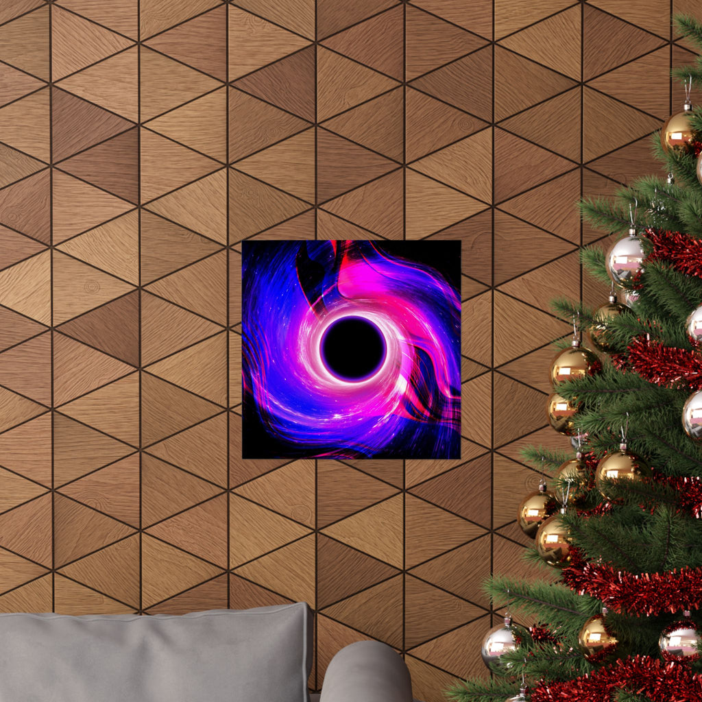 Purple Pink Wormhole Poster - Special Edition Cosmic Vortex Art