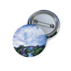 Enchanted Forest Pin - Fantasy Landscape Art Button