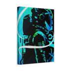 Grunge Paint Blast Canvas Wall Art - Abstract Graffiti Astronaut Decor