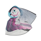 Liquid Dream Scarf - Swirling Mix Pink Blue Shawl