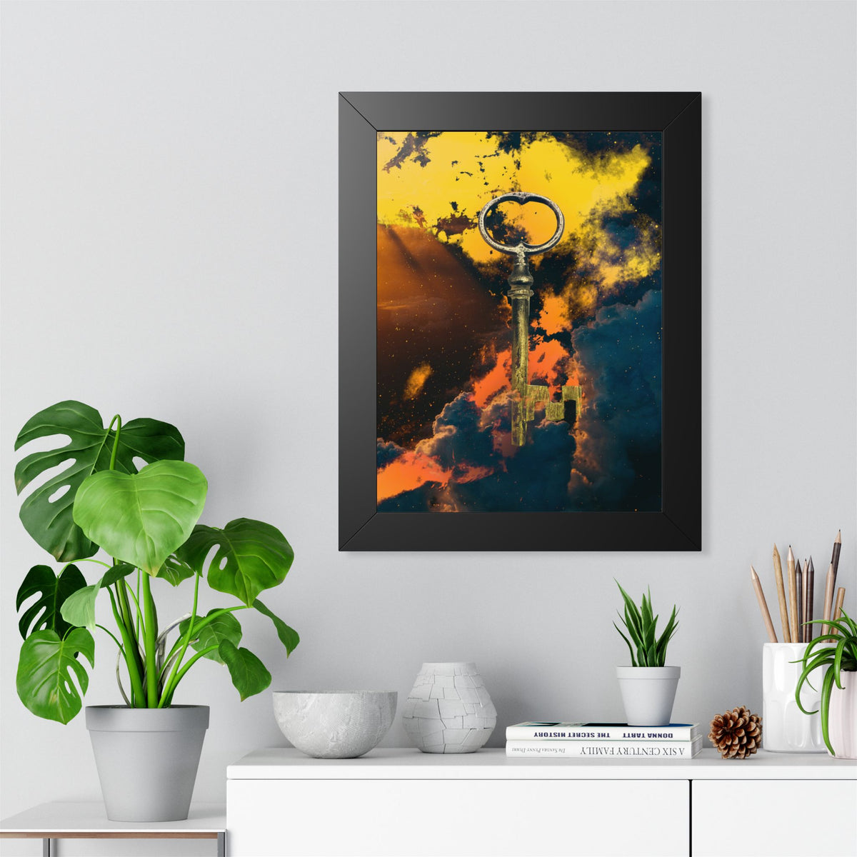Key To The Kingdom Framed Poster - Fantasy Mysterious Wall Art