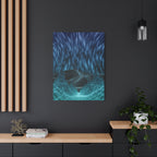 Cyber Wave Escape Canvas Art - Futuristic Neon Synthwave Decor
