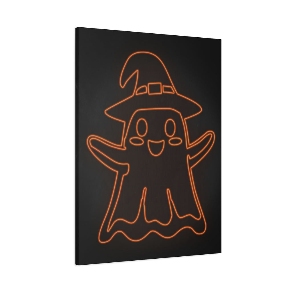 Cute Ghost Canvas Wall Art - Halloween Kids Room Decor
