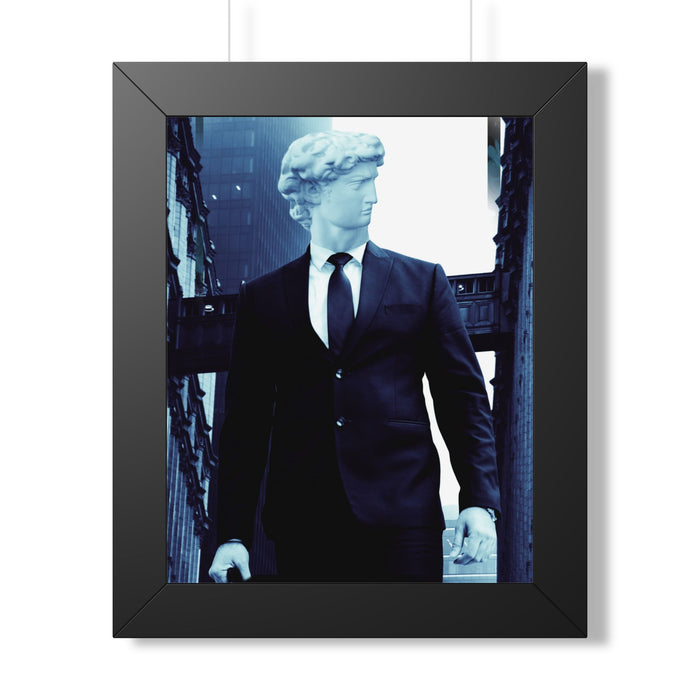 Statue Man Framed Vertical Poster | Premium Matte Art for Home or Office | Perfect Gift for Art Lovers | Modern Design