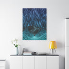 Cyber Wave Escape Canvas Print - Retro Futurism Vaporwave Decor