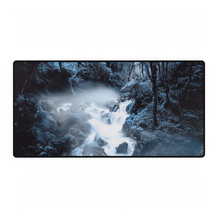 Frozen Forest Mouse Pad - Winter Landscape Desk Mat by Kiyo Arts