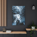 Frozen Forest Canvas Wall Art - Winter Wonderland Nature Decor