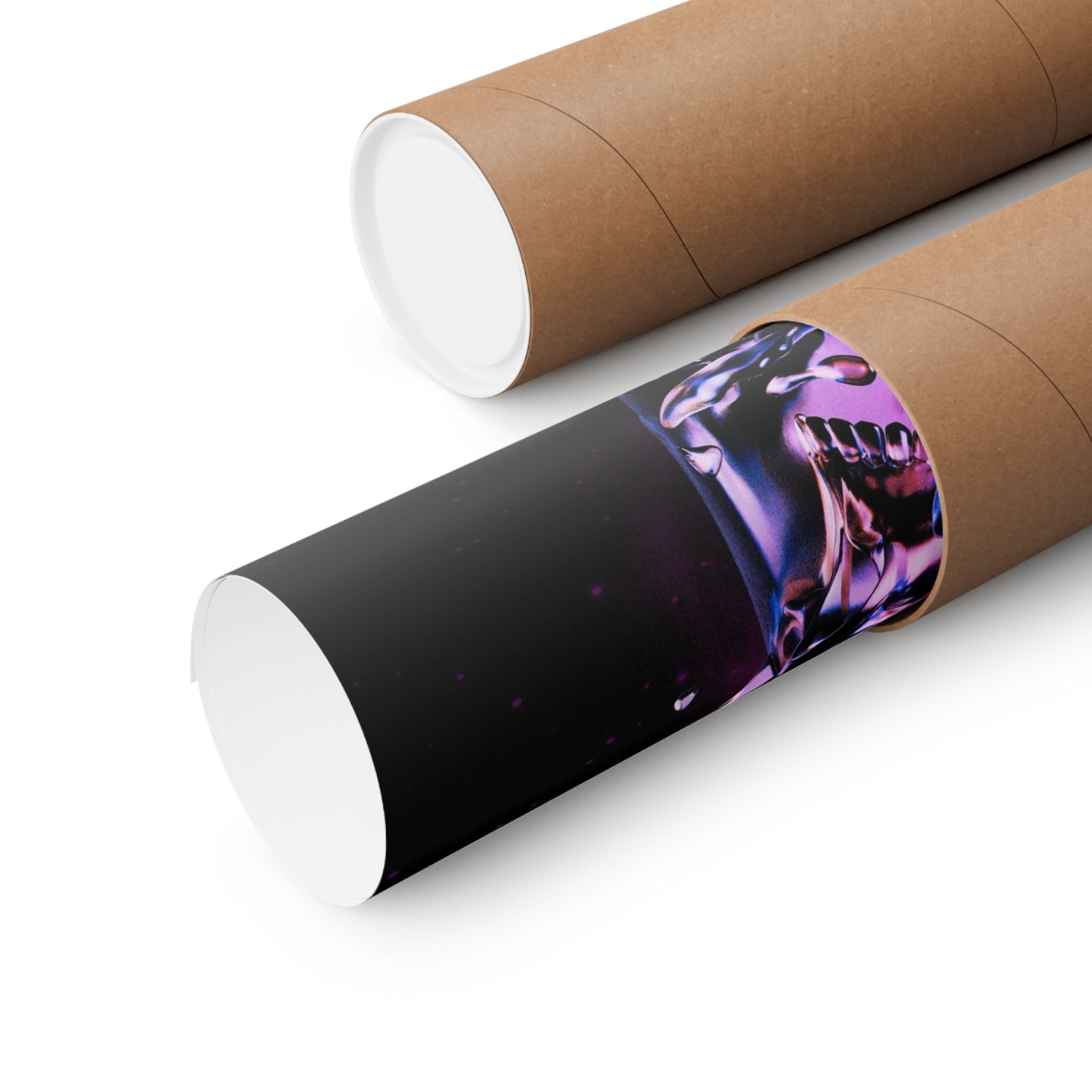 Melted Skeleton Skulls Poster Print - Gothic Cosmic Skull Art